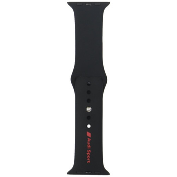 AUDI PASEK SPORT RED LOGO DO APPLE WATCH 44 45 46 49MM CZARNY SILIKONOWY