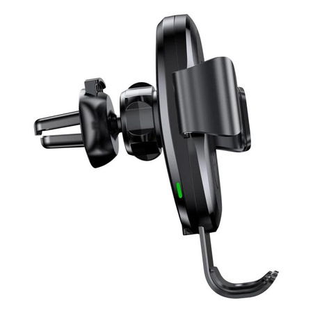 Baseus Wireless Charger Gravity uchwyt samochodowy na kratkę wentylacyjną + bezprzewodowa ładowarka Qi czarny  (WXYL-01)