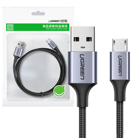 Ugreen kabel przewód USB - micro USB 1m szary (60146)