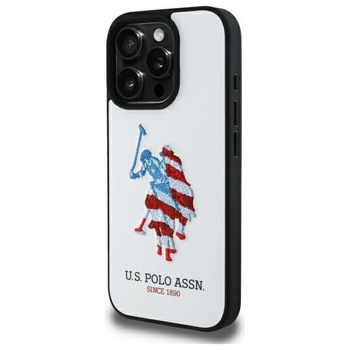 US POLO ASSN. ETUI SKÓRZANE DO IPHONE 15 PRO MAX 6,7 AMERICAN FLAG LEATHER