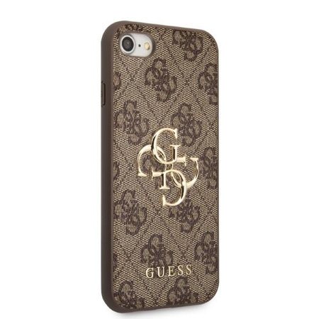 Etui Guess GUHCI84GMGBR na iPhone 7 / 8 / SE 2020 / SE 2022 - brązowe 4G Big Metal Logo