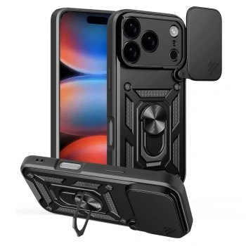 HURTEL ETUI HYBRID ARMOR CAMSHIELD DO IPHONE 17 PRO PANCERNE Z OSŁONĄ