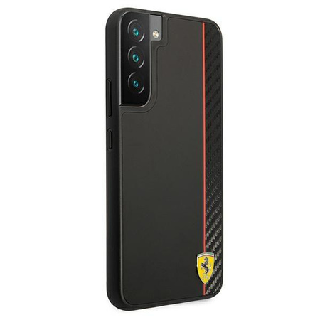 Ferrari FESAXHCS22MBK S22+ S906 czarny/black hardcase On Track Carbon Stripe