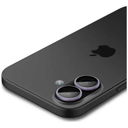 Osłona aparatu Spigen Optik Pro Glas.TR  "EZ FIT" Camera Protector 2szt do iPhone 17 / 16 / 16 Plus fioletowy