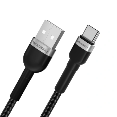 WOZINSKY KABEL USB-A USB-C 2.4A DO TELEFONÓW TABLETÓW 1M SZYBKIE ŁADOWANIE