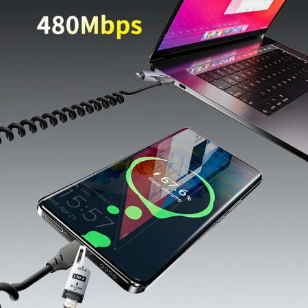 DUDAO KABEL L20 PRO 4W1 USB-C DO LIGHTNING DO TELEFONÓW IPHONE SZYBKIE