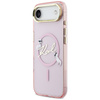 Etui Karl Lagerfeld IML Choupettes Karl Script Logo MagSafe do iPhone Air różowy