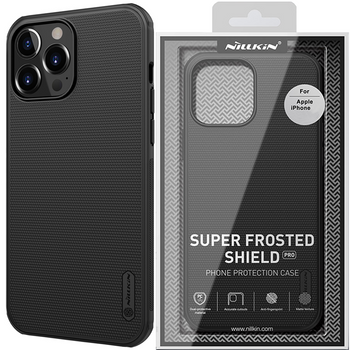 Nillkin Super Frosted Shield wzmocnione etui pokrowiec + podstawka iPhone 13 Pro czarny