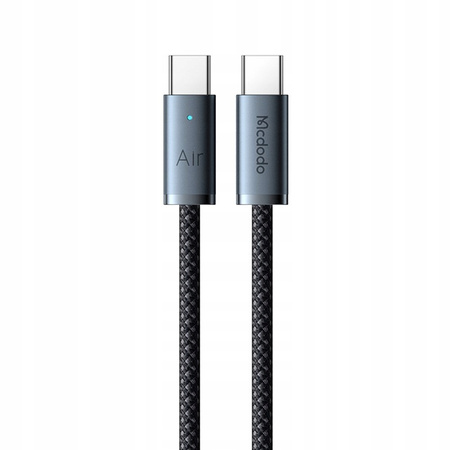 MCDODO KABEL USB-C USB-C SZYBKIE ŁADOWANIE USB TYP C 240W 2M LED BIAŁY