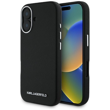 KARL LAGERFELD ETUI DO IPHONE 16 SAFFIANO FULL WRAPPED Z LOGO DO MAGSAFE