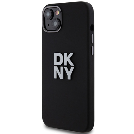 DKNY ETUI HARDCASE LIQUID SILICONE DO IPHONE 15 PLUS 14 PLUS METAL LOGO