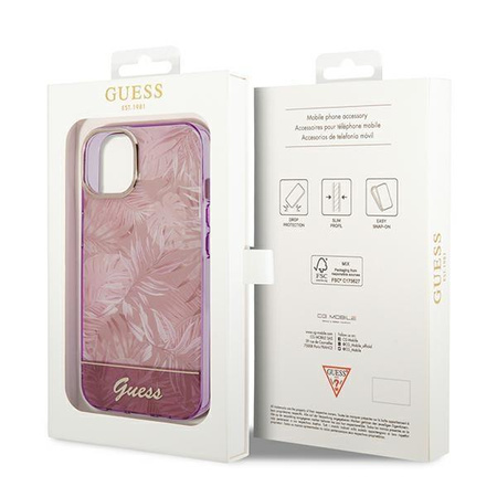 Guess GUHCP14MHGJGHP iPhone 14 Plus 6,7" różowy/pink hardcase Jungle Collection