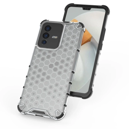 HURTEL ETUI PANCERNE DO VIVO V23 5G HONEYCOMB Z ŻELOWĄ RAMKĄ OCHRONNE