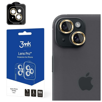 Apple iPhone 15 Plus - 3mk Lens Protection Pro Yellow