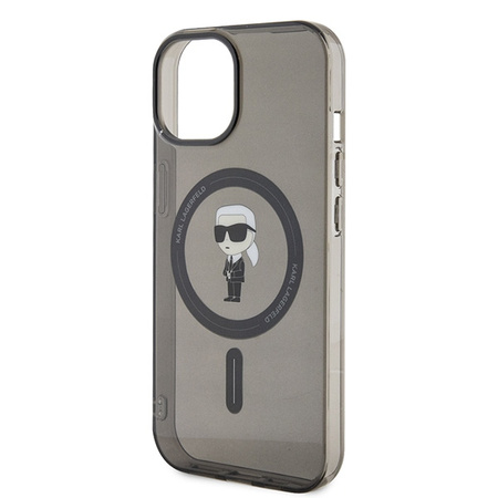 Karl Lagerfeld KLHMP14SHFCKNOK iPhone 14/ 15 / 13 6.1 czarny/black hardcase IML Ikonik MagSafe