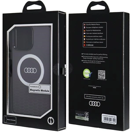 Etui Audi IML Big Logo MagSafe na iPhone 15 Pro Max - czarne