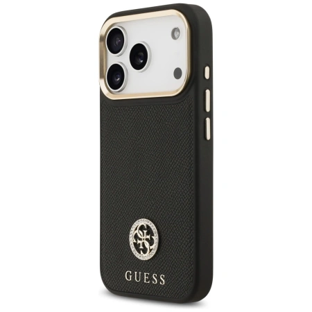 GUESS ETUI GRAINED STRASS LOGO DO IPHONE 17 PRO MAGSAFE Z LUKSUSOWYM