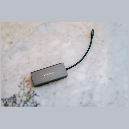 VERBATIM PRZEJŚCIÓWKA HUB 3xUSB-A HDMI 3.2 RJ45 DO LAPTOPA ALUMINIOWA 32157