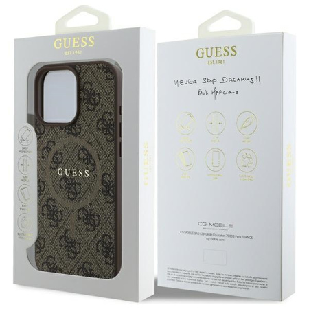 GUESS POKROWIEC DO IPHONE 16 PRO MAX 6.9 DO MAGSAFE HARDCASE RING LOGO