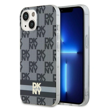 DKNY ETUI HARDCASE DO IPHONE 15 14 13 6.1 DO MAGSAFE WZÓR CHECKERED MONO