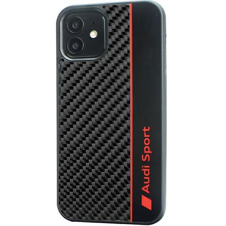 Etui Audi Carbon Fiber Stripe na iPhone 11 / Xr - czarne AUS-TPUPCIP11-R8/D1-BK