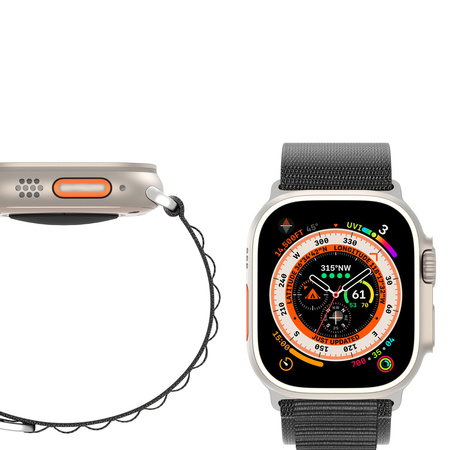 Sportowy pasek ze sprzączką do Apple Watch Ultra 8 / 7 / 6 / SE / 5 / 4 / 3 / 2 / 1 (42, 44, 45, 49 mm) Dux Ducis Strap GS Version - czarny