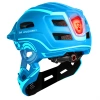 Kask rowerowy fullface dziecięcy Wozinsky z tylną lampką USB 52-56 cm - niebieski