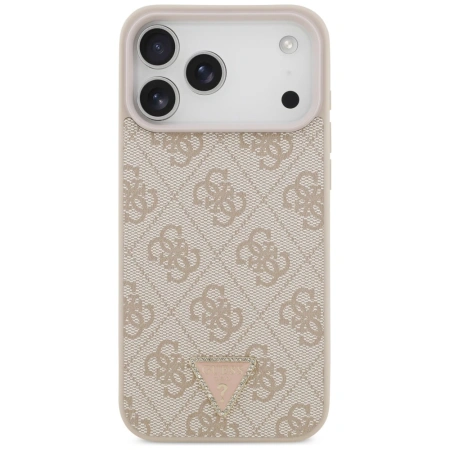 GUESS ETUI LEATHER 4G TRIANGLE STRASS DO MAGSAFE IPHONE 17 PRO MAX