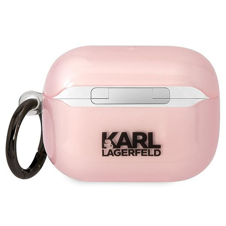 Etui Karl Lagerfeld KLAPHNCHTCP na AirPods Pro - różowe Ikonik Choupette