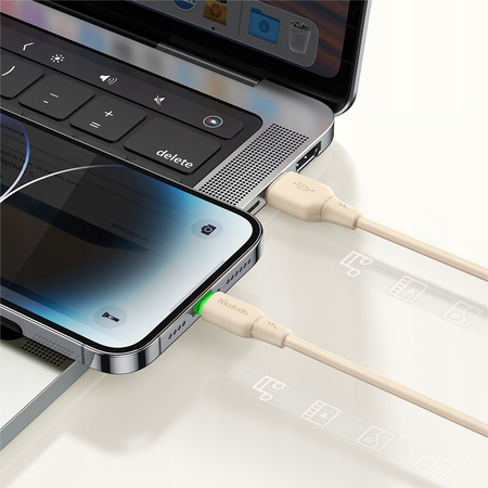MCDODO ŁADOWARKA KABEL USB LIGHTNING SZYBKIEGO ŁADOWANIA DO IPHONE 1M LED