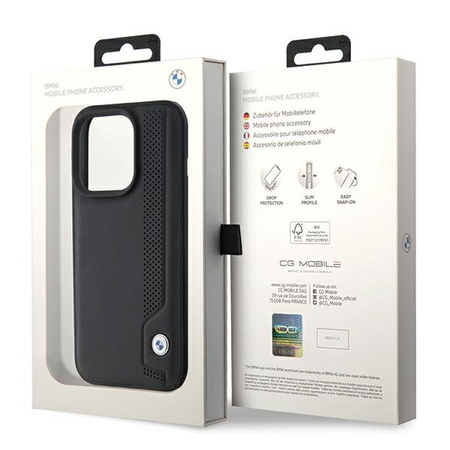BMW ETUI HARDCASE LEATHER BLUE DOTS DO IPHONE 15 PRO MAX 6.7 DO IPHONE 15