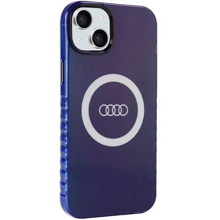 Etui Audi IML Big Logo MagSafe na iPhone 15 Plus / 14 Plus - niebieskie