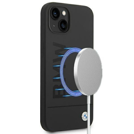 Etui BMW BMHMP14MSLBLBK iPhone 14 Plus 6,7" czarny/black hardcase Silicone Signature Logo Magsafe