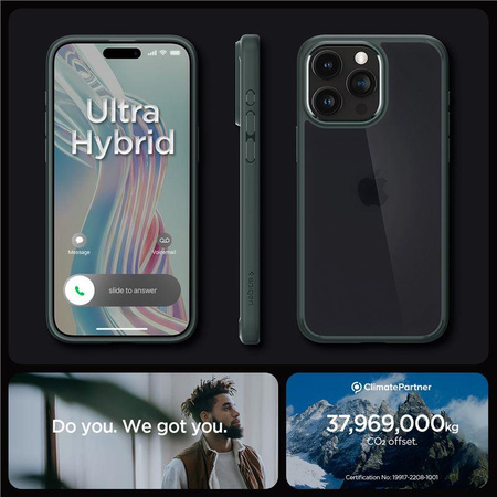 Spigen Ultra Hybrid, frost green - iPhone 15 Pro