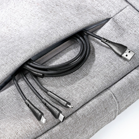 MCDODO KABEL USB 3W1 SZYBKIE ŁADOWANIE USB-C LIGHTNING MICRO USB QC 3.0 1M