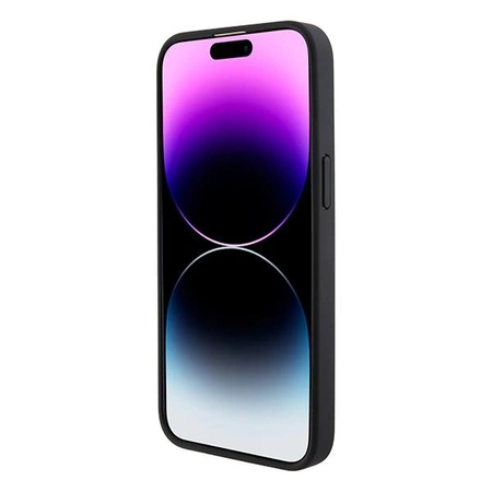 Etui Ferrari Perforated Waves Metal Logo na iPhone 15 Pro - czerwone