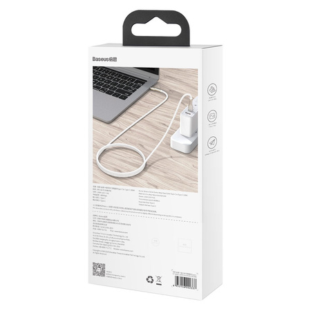 BASEUS KABEL USB-C DO USB-C 100W 1M DO ŁADOWANIA TELEFONÓW 2.0A 100W Z MOCĄ
