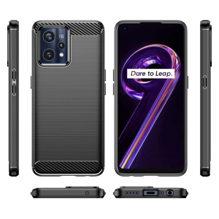 HURTEL CARBON CASE POKROWIEC ELASTYCZNE ETUI DO REALME 9 PRO PLUS