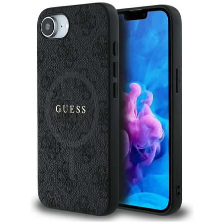 GUESS ETUI RING CLASSIC LOGO DO IPHONE 16E DO MAGSAFE Z MAGNETYCZNYM