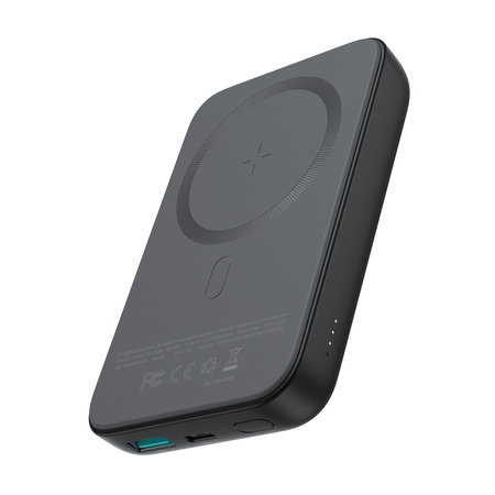 Joyroom powerbank 10000mAh 20W Power Delivery Quick Charge magnetyczna ładowarka bezprzewodowa Qi 15W do iPhone kompatybilna z MagSafe czarny (JR-W020 black)