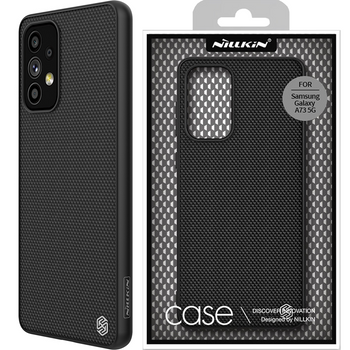 Nillkin Textured Case wytrzymałe wzmocnione etui z żelową ramką i nylonem na tyle Samsung Galaxy A73 czarny