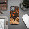 Etui z drewna i żywicy na iPhone 15 Plus MagSafe Bewood Unique Orange - pomarańczowo-czarne