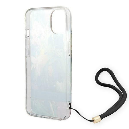Guess GUOHCP14MHFLSB iPhone 14 Plus 6,7" niebieski/blue hardcase Flower Strap