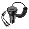 BASEUS ŁADOWARKA SAMOCHODOWA CIRCULAR 60W Z USB-A USB-C DO LIGHTNING
