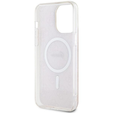 Etui Guess GUHMP14XH4STP na iPhone 14 Pro Max 6.7" - różowe 4G MagSafe