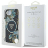 GUESS ETUI POKROWIEC TPU DO IPHONE 16E DO MAGSAFE IML METAL GLITTER FLOWERS