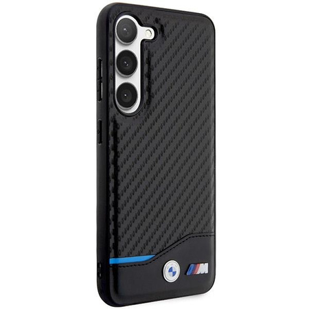 Etui BMW BMHCS23M22NBCK S23+ S916 - czarne Leather Carbon