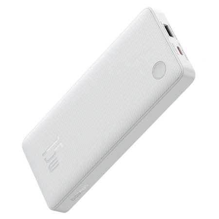 Powerbank Baseus Airpow Lite 10000mAh 15W z kablem Baseus Simple USB-A - USB-C 30cm - biały