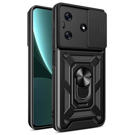 Etui pancerne Hybrid Armor Camshield do Tecno Spark 10 Pro z osłoną na aparat - czarne