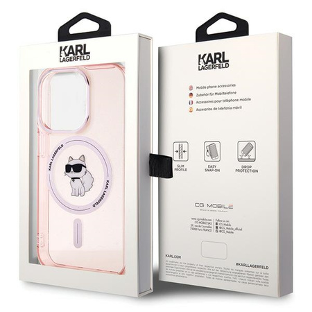 KARL LAGERFELD ETUI TRANSPARENTNE DO IPHONE 15 PRO 6,1 DO MAGSAFE CHOUPETTE